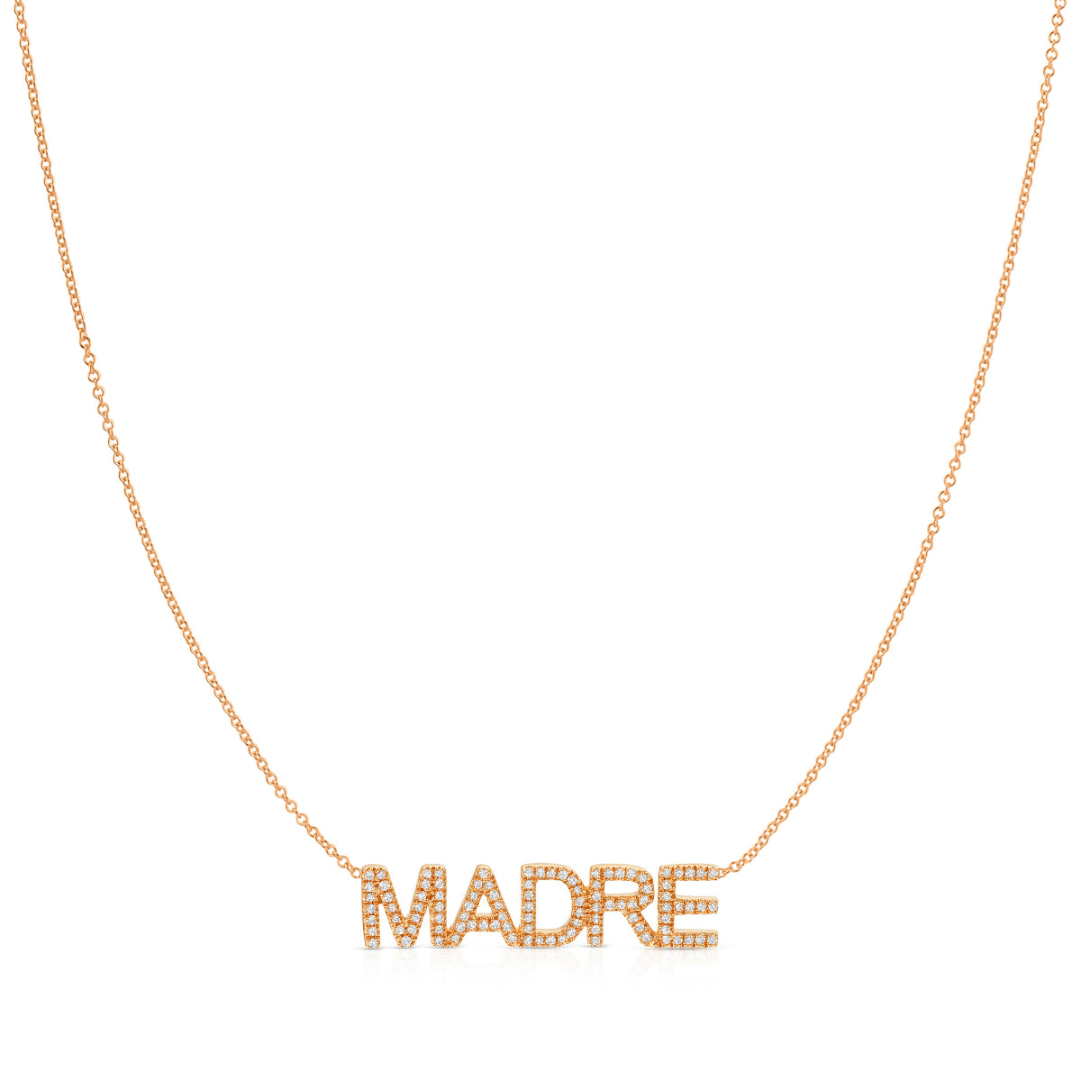 Pave MADRE Necklace | 14k Gold & Diamonds | Maya Brenner