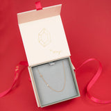Pavé Monogram Necklace with Diamond Rose Gold