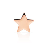 A Star Stud in rose gold on a white background.