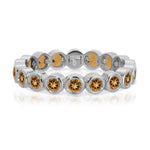 The Daisy Bouquet Ring in white gold on a white background.