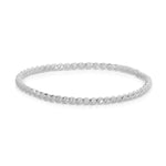 A Delicate Twist Band in white gold on a white background. 