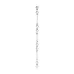 A Stardust Earring in white gold on a white background. 