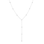 A Starstruck Diamond Lariat in white gold on a white background. 