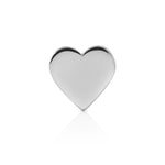 A Heartfelt Stud in white gold on a white background. 