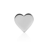 A Heartfelt Stud in white gold on a white background. 