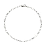 A white gold Element Short Link Bracelet on a white background. 