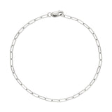 A white gold Element Short Link Bracelet on a white background. 