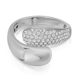 A Make it a Double Ring in white gold on a white background. 