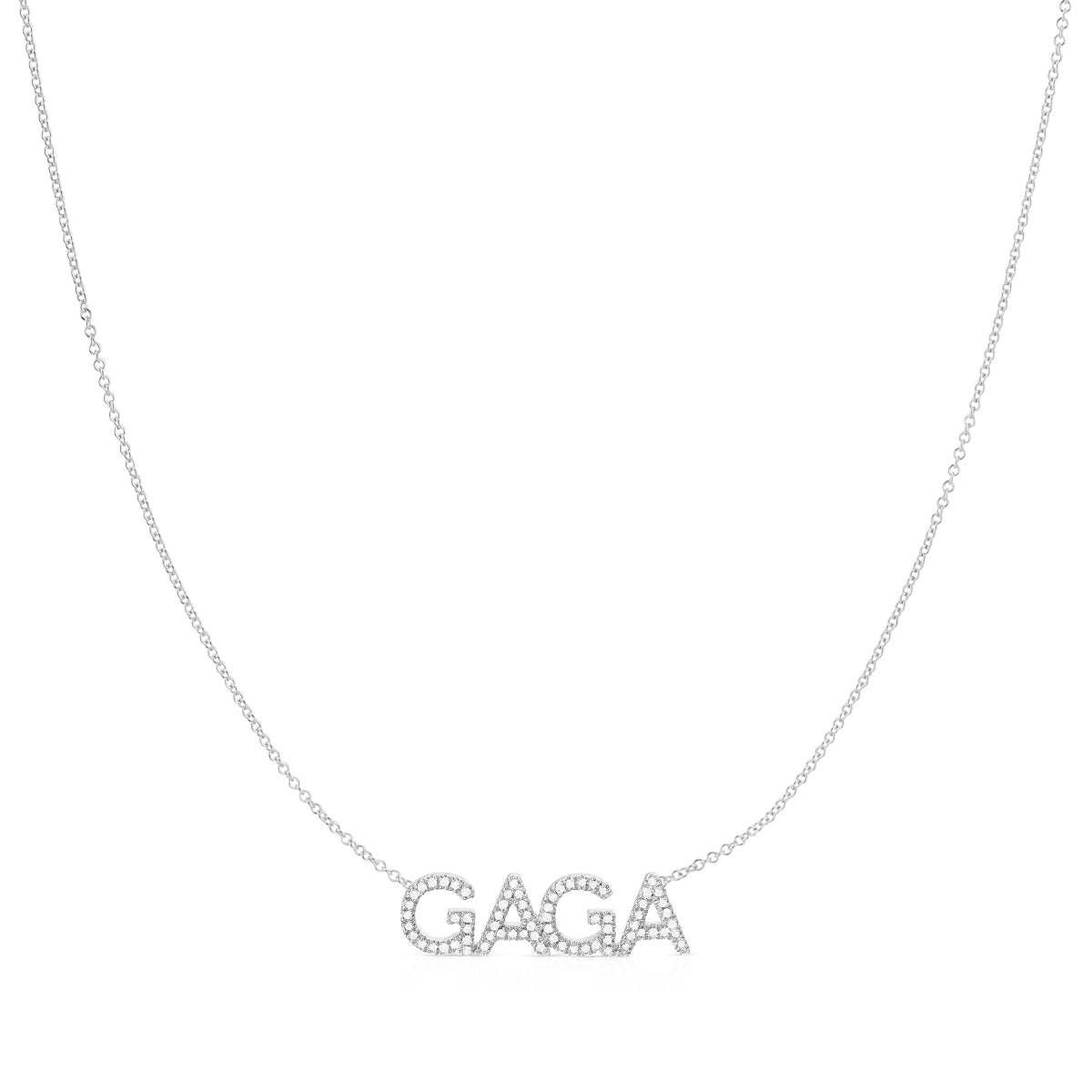 Pave GAGA Necklace | 14k Gold & Diamonds | Maya Brenner
