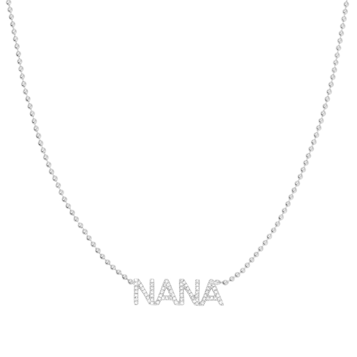 Pave NANA Necklace | 14k Gold & Diamonds | Maya Brenner