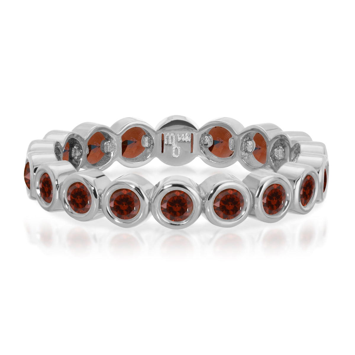 The Rose Bouquet Ring in white gold on a white background.