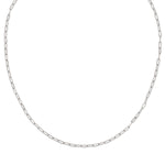 An Element Short Link Chain in white gold on a white background. 