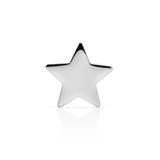 A Star Stud in white gold on a white background.