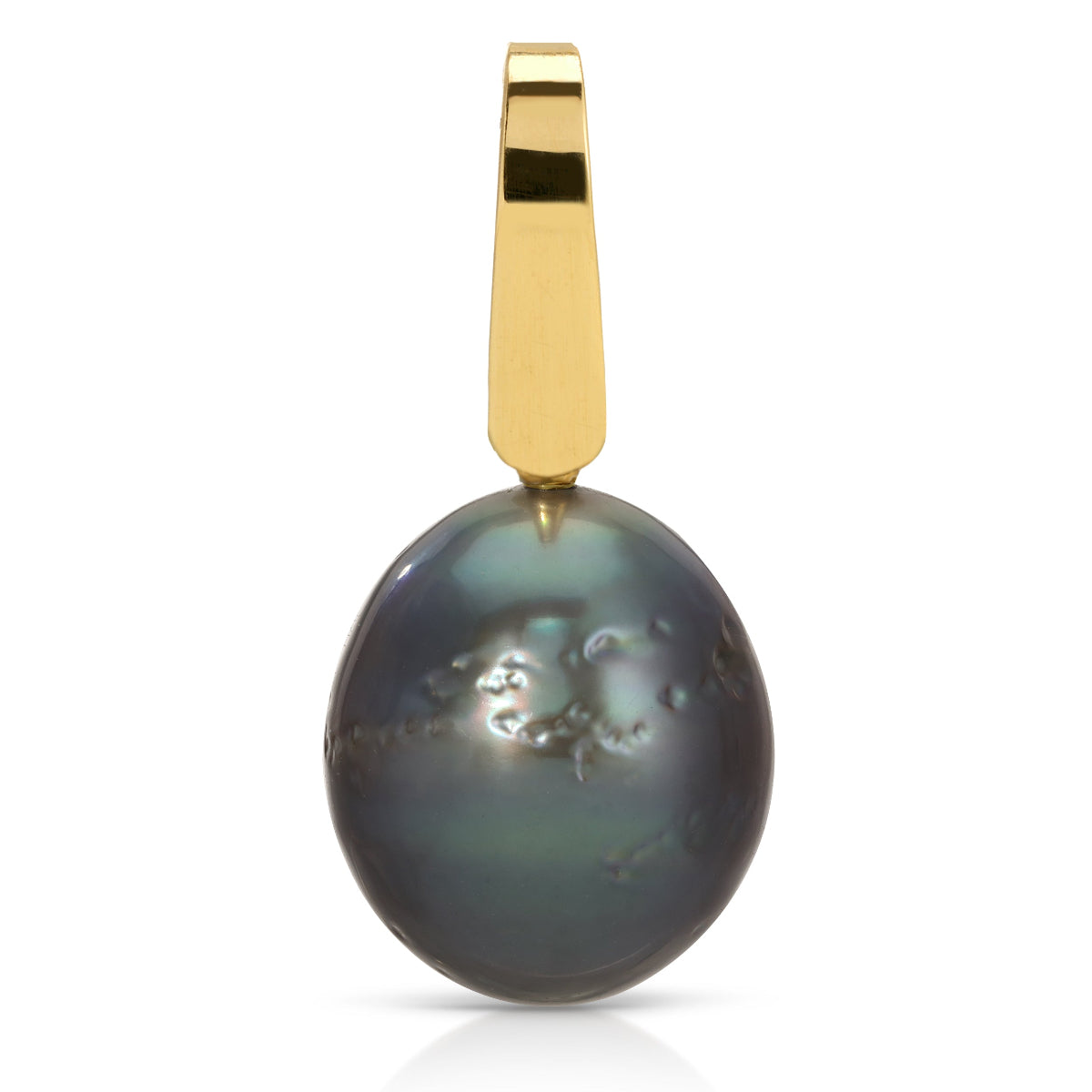 A Baroque Pearl Pendant on a white background. 