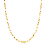 A yellow gold Bold Link Chain on a white background.