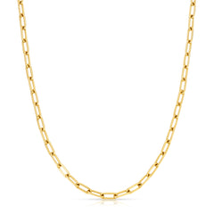 A yellow gold Bold Link Chain on a white background.