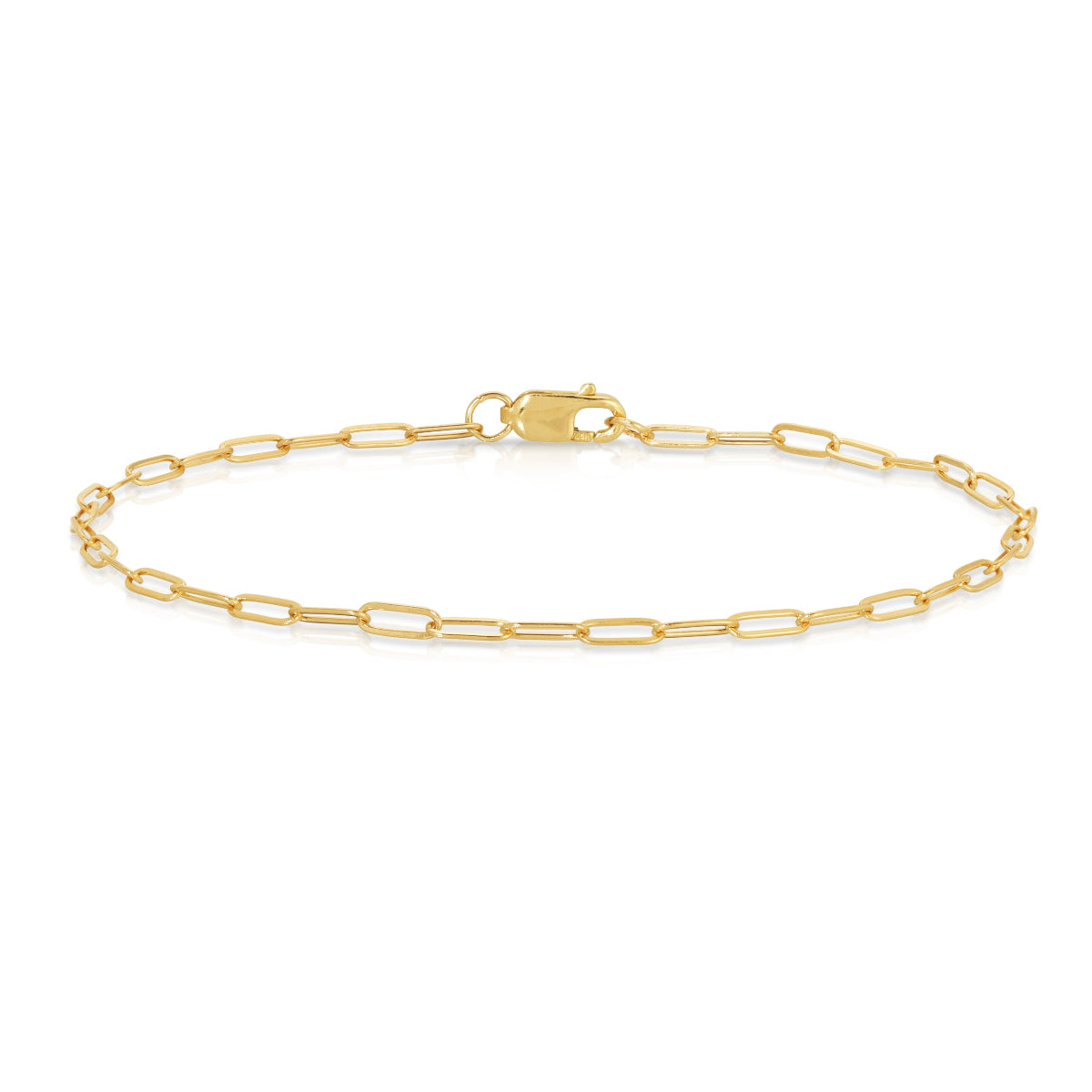 An Element Short Link Bracelet in yellow gold on a white background. 