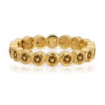 The Daisy Bouquet Ring in yellow gold on a white background.