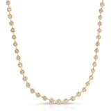 The Ultimate Diamond Necklace in yellow gold on a white background. 