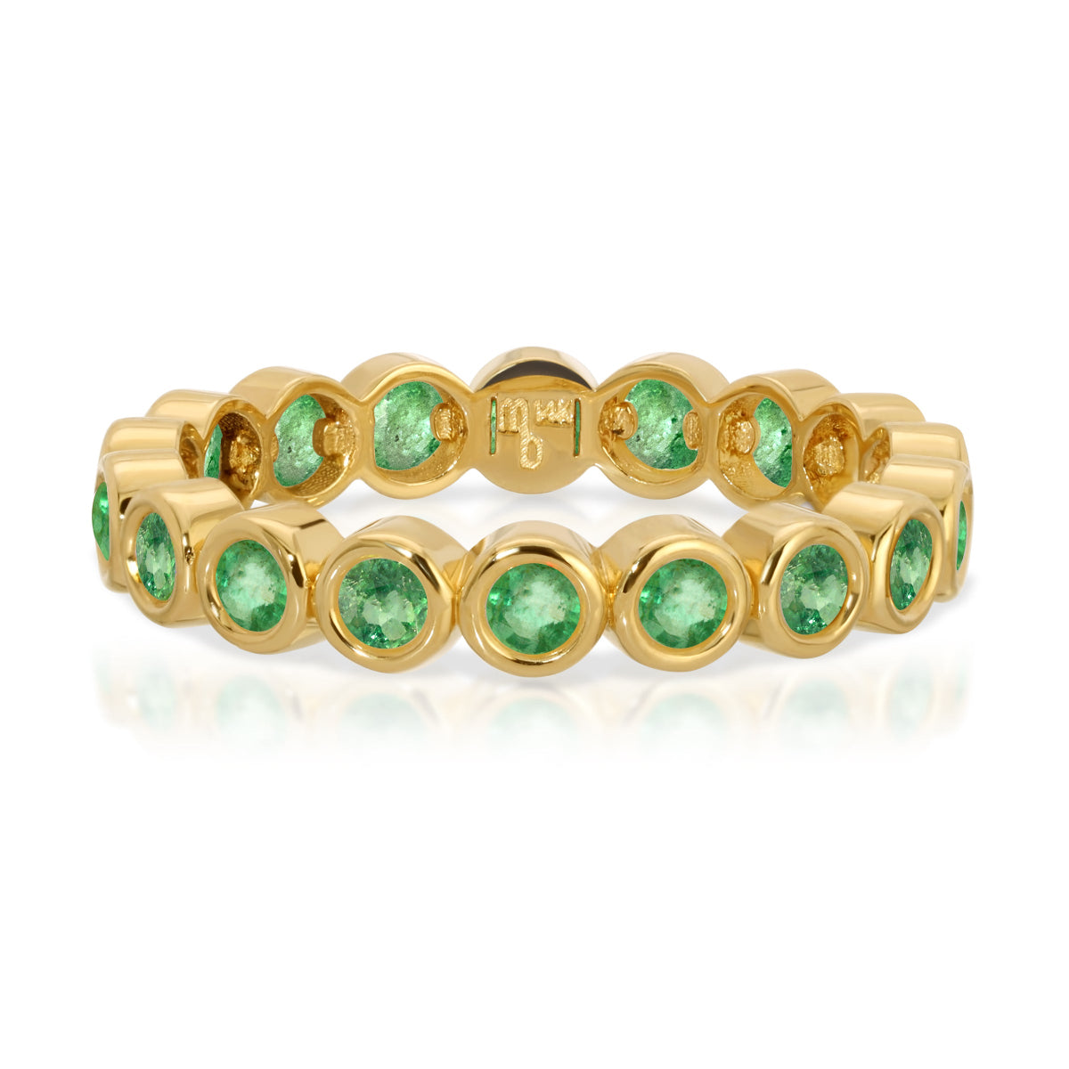 The Fern Bouquet Ring in yellow gold on a white background. 