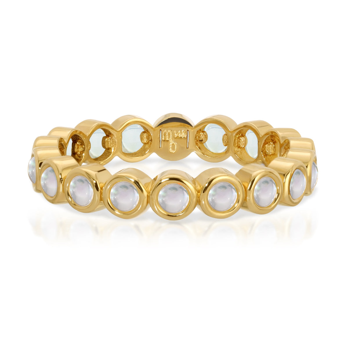 The Gardenia Bouquet Ring in yellow gold on a white background.