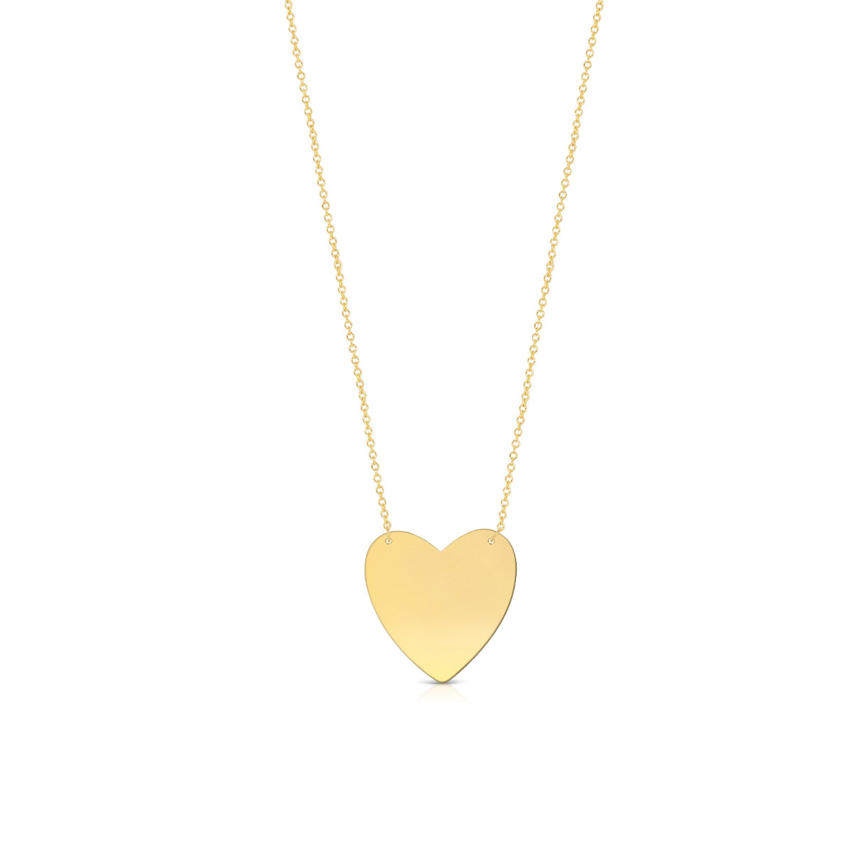 A Heart Necklace on a white background. 