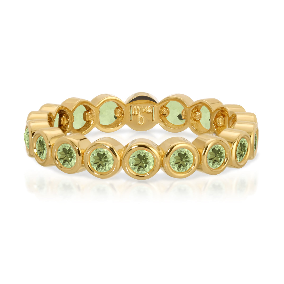 The Hydrangea Bouquet Ring in yellow gold on a white background.