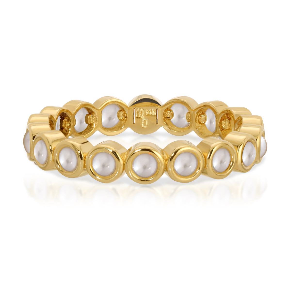 The Lily Bouquet Ring in yellow gold on a white background.