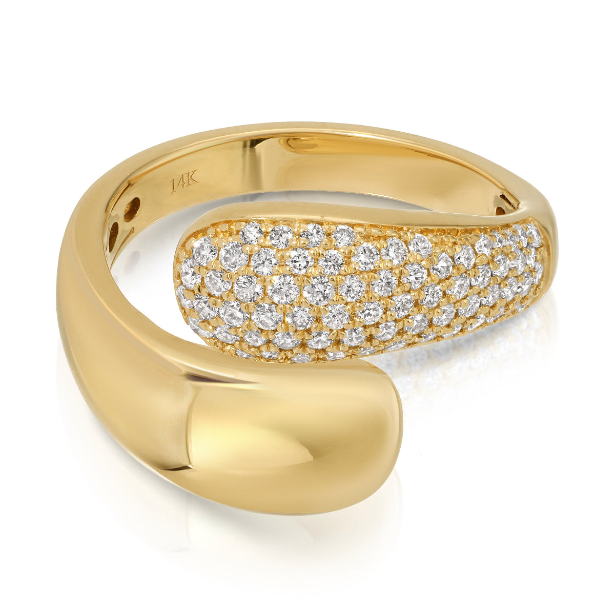 A Make it a Double Ring in yellow gold on a white background. 