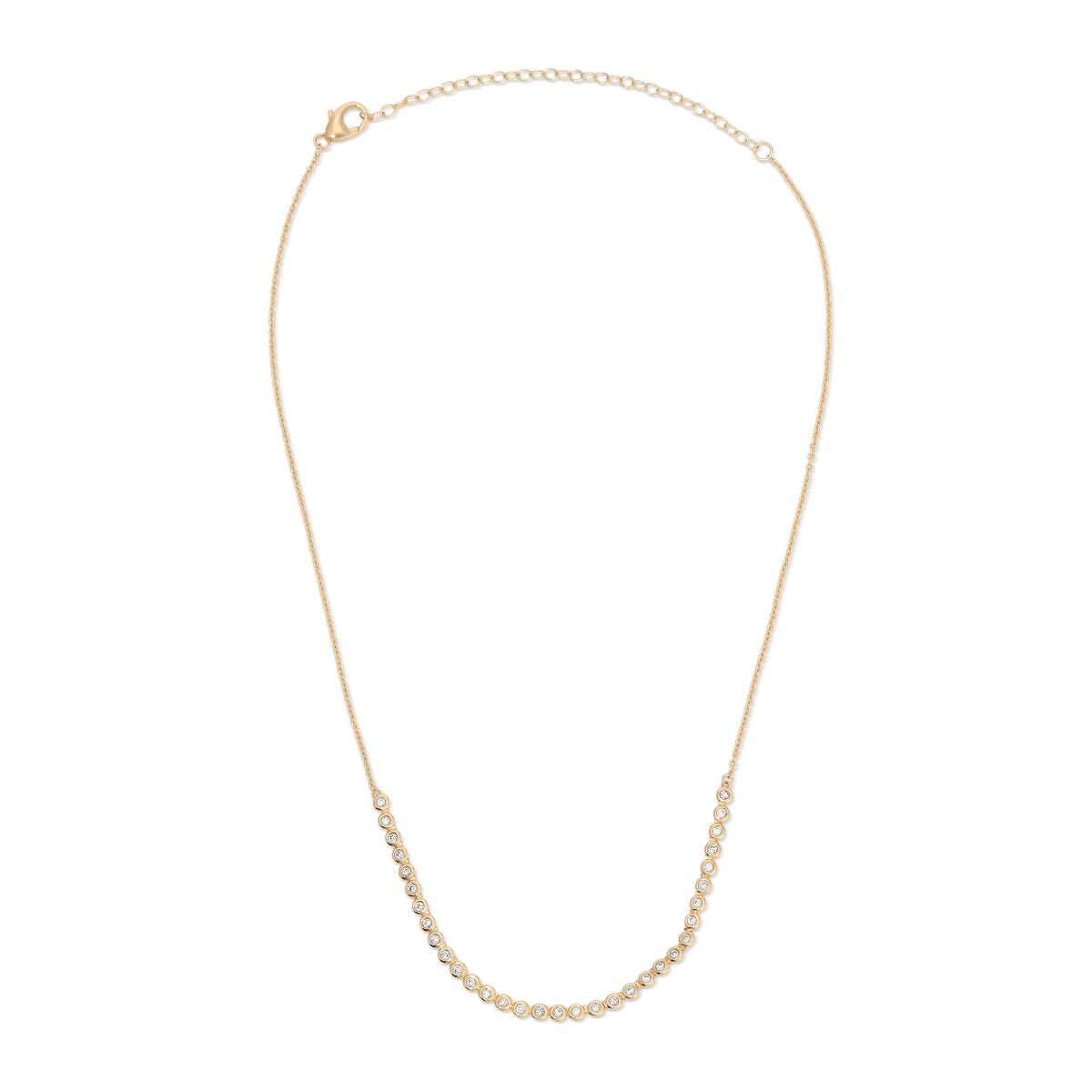 The Everyday Diamond Necklace on a white background. 