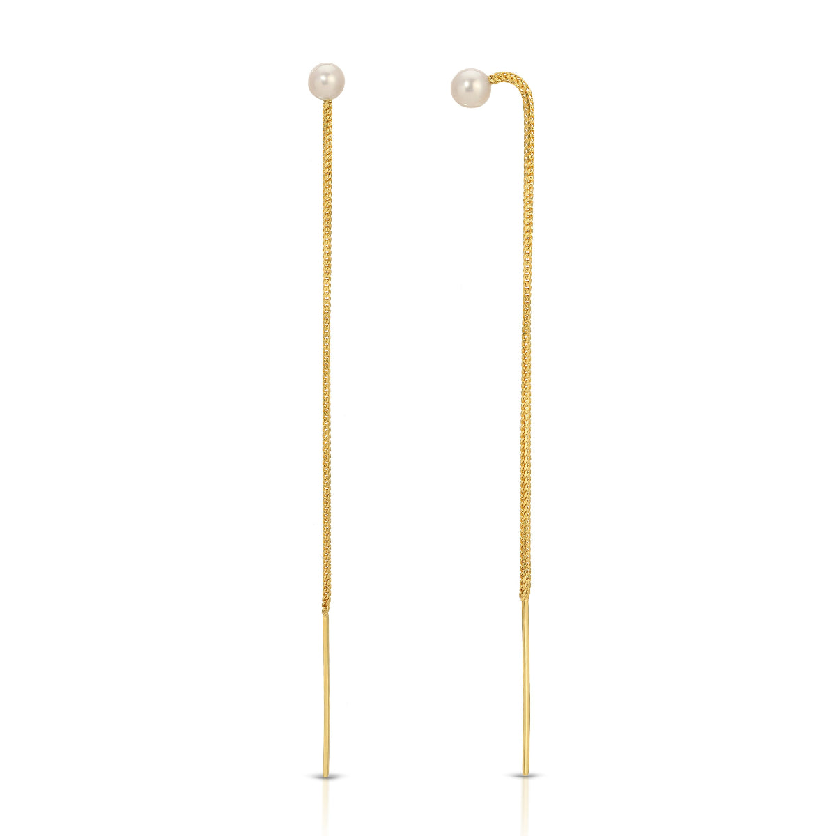 A pair of Pearl Drift Threaders on a white background. 