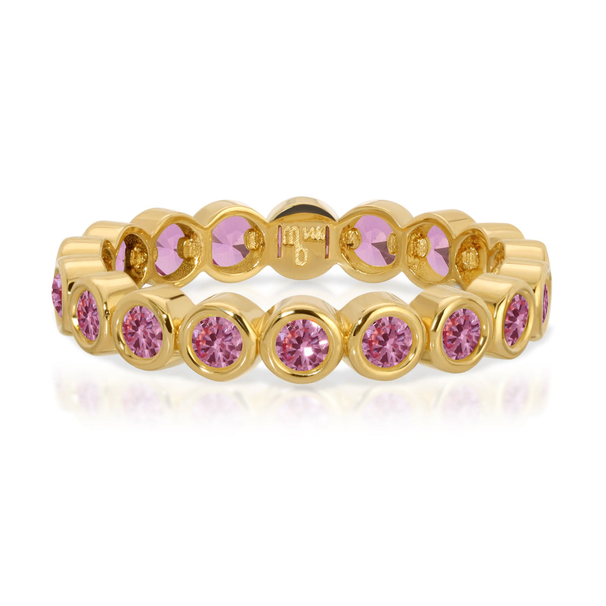 The Peony Bouquet Ring in yellow gold on a white background. 