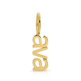 A yellow gold Petite Nameplate Pendant with ‘Ava' on a white background. 