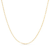An Element Short Link Chain in yellow gold on a white background. 