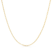 An Element Short Link Chain in yellow gold on a white background. 