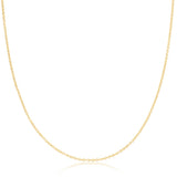 A Signature Cable Chain in yellow gold on a white background. 