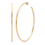 A Sleek & Chic Hoops - Large in yellow gold on a white background. 