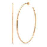 A Sleek & Chic Hoops - Large in yellow gold on a white background. 