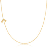 14k Gold Asymmetrical Charm Necklace - Rainbow