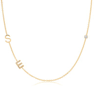 Custom Gold Initial Necklace - 3 Letters