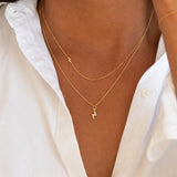 Diamond Lightning Bolt Charm Pendant