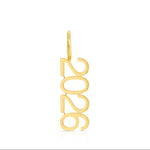 Gold '2026' pendant on a white background