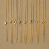 14k Gold Asymmetrical Charm Necklace - Pavé Horseshoe