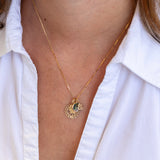 14K Diamond Om Pendant Charm