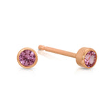 Birthstone Stud - Pink Tourmaline (October)