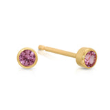 Birthstone Stud - Pink Tourmaline (October)