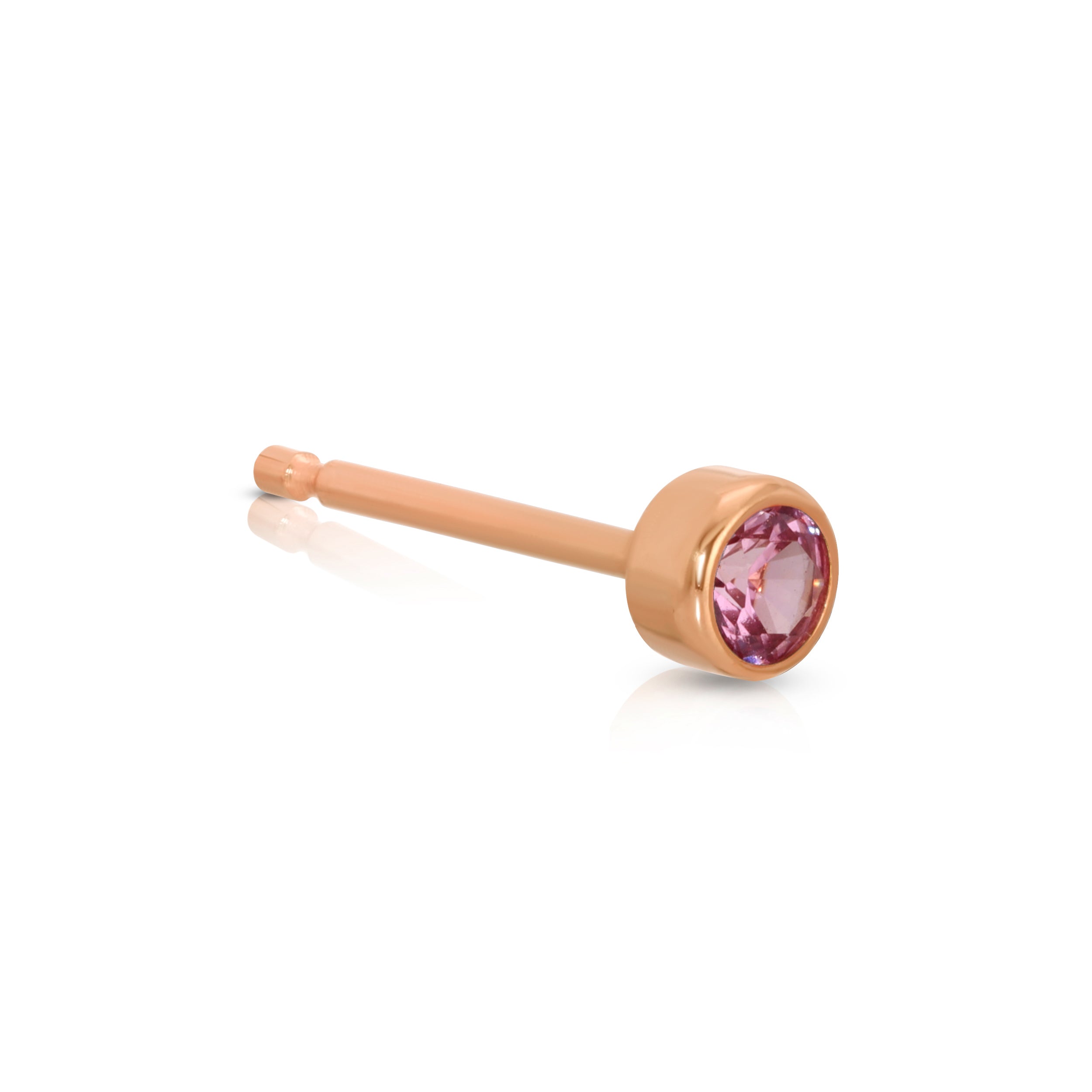 Birthstone Stud - Pink Tourmaline (October)