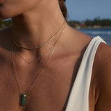 Monogram Necklace with Birthstone - Amethyst