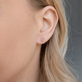 14K Gold Letter Stud