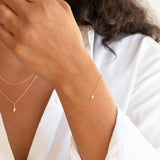 14k Lightning Bolt Bracelet